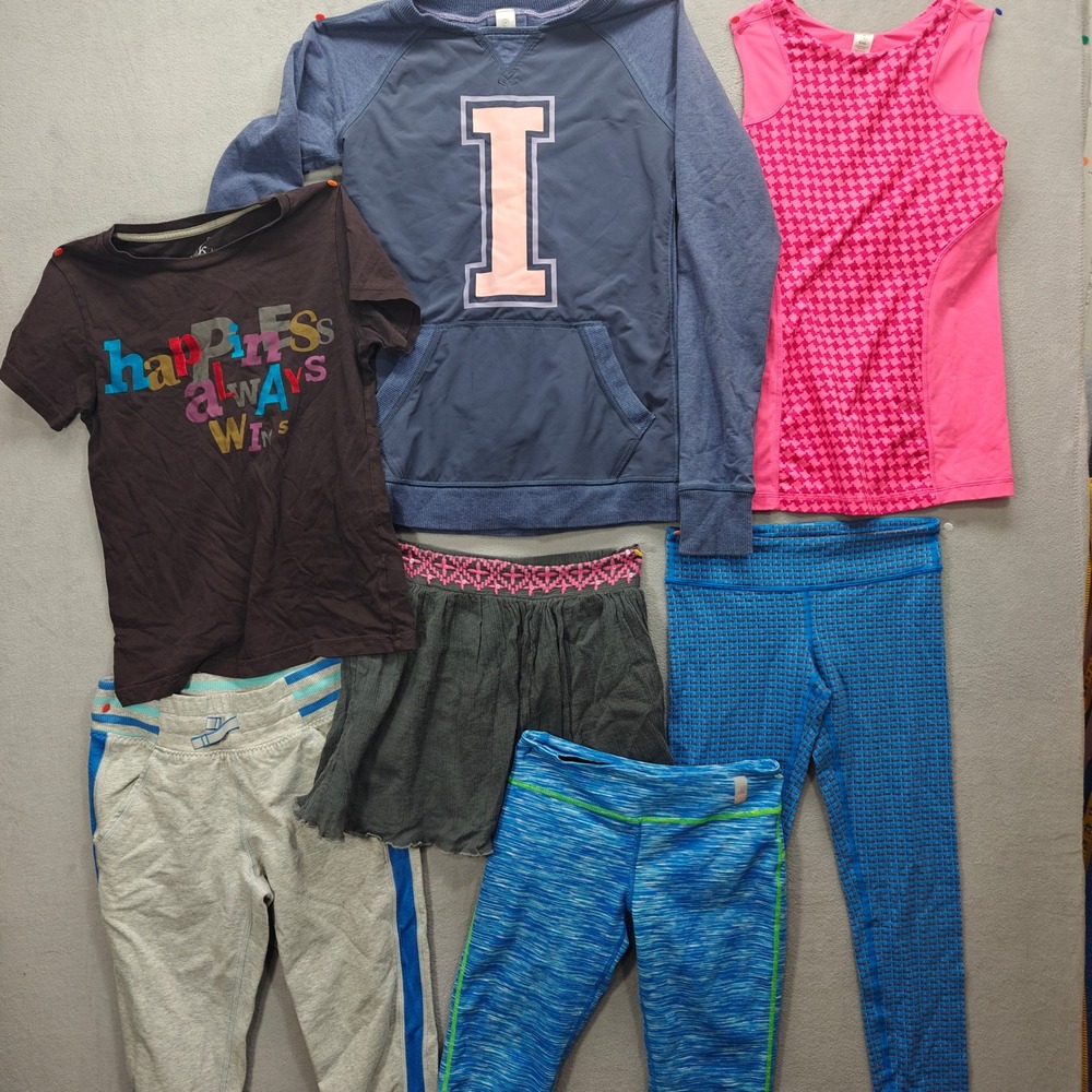 Girls Size 10 Clothing Lot of 7 Ivivva Lululemon Zella Girl Peek Jak & Peppar